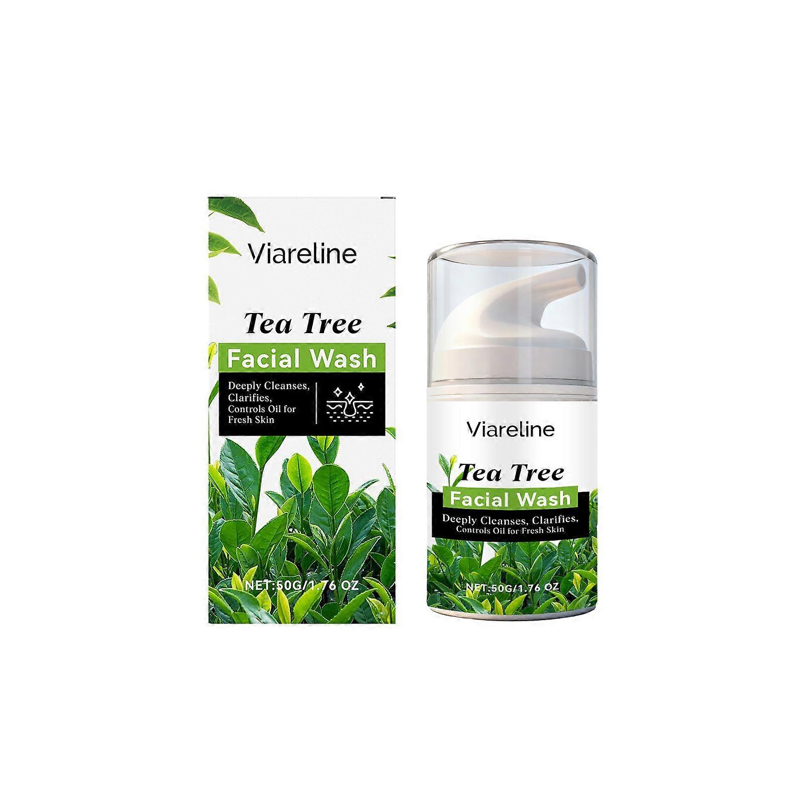 Viareline Tea Tree Facial Cleanser Gently Cleanses The Pores Of The Facial Skin, Leaving It Refreshing And Not Tight