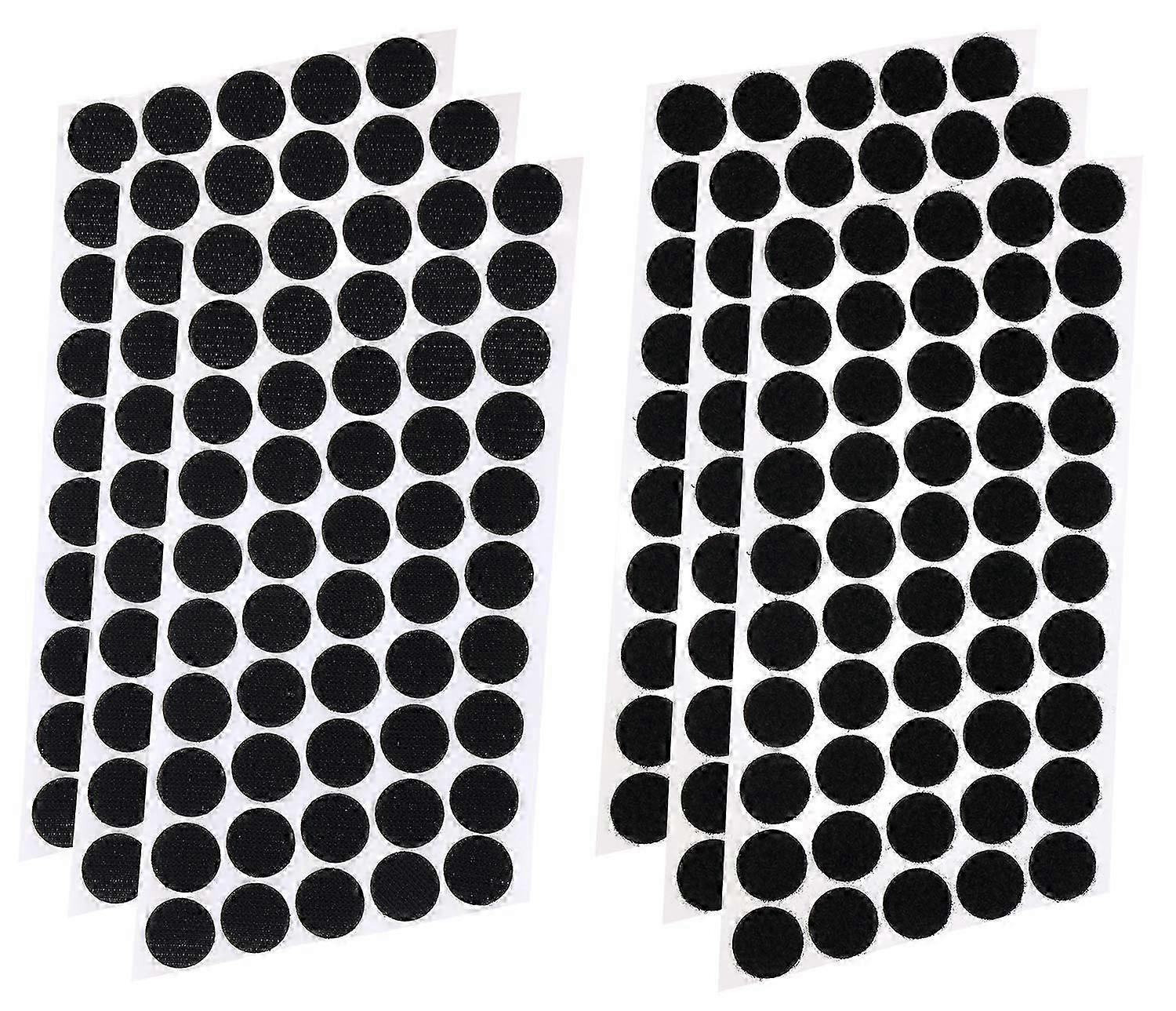 15mm Diameter Sticky Back Coin Hook And Loop Nylon Self Adhesive Sticker Dots Tape For School Office
