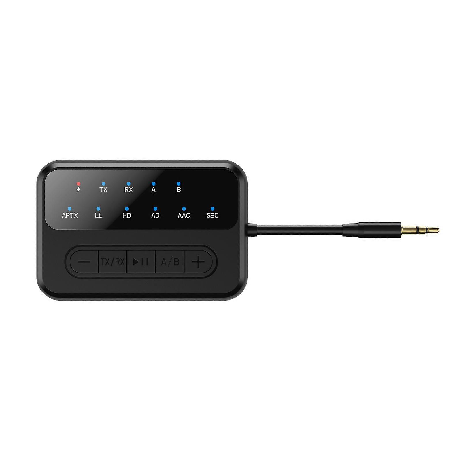 2 In 1 BT5.4 Transmitter Receiver With Simultaneous Dobule Connection AptxHD Auditory Technology For Computer Headsets Multicolor