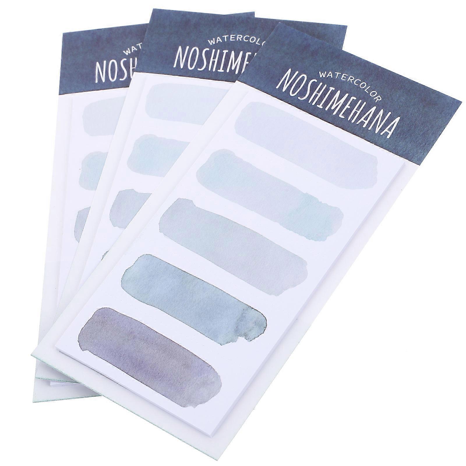 3Pcs Sky-Blue Creative Sticky Memo Pads for Note with Paper Adhesive
