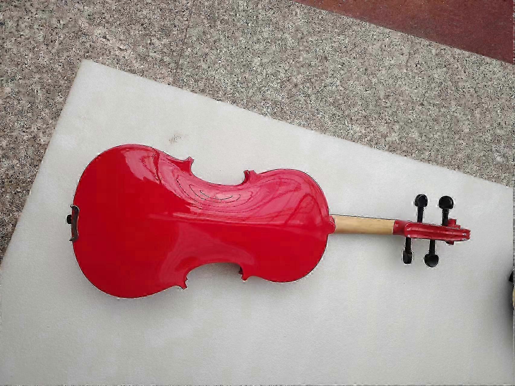Student Acoustic Violin Size 3/4 Maple Spruce with Case Bow Rosin Red Color