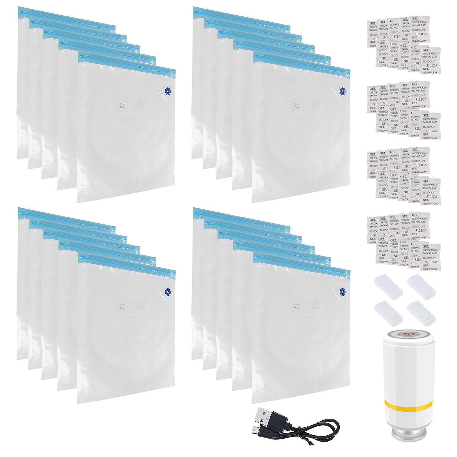 3D Printer Filament Vacuum Compression Storage Bags Set with Electric Pump, Reusable Multicolor