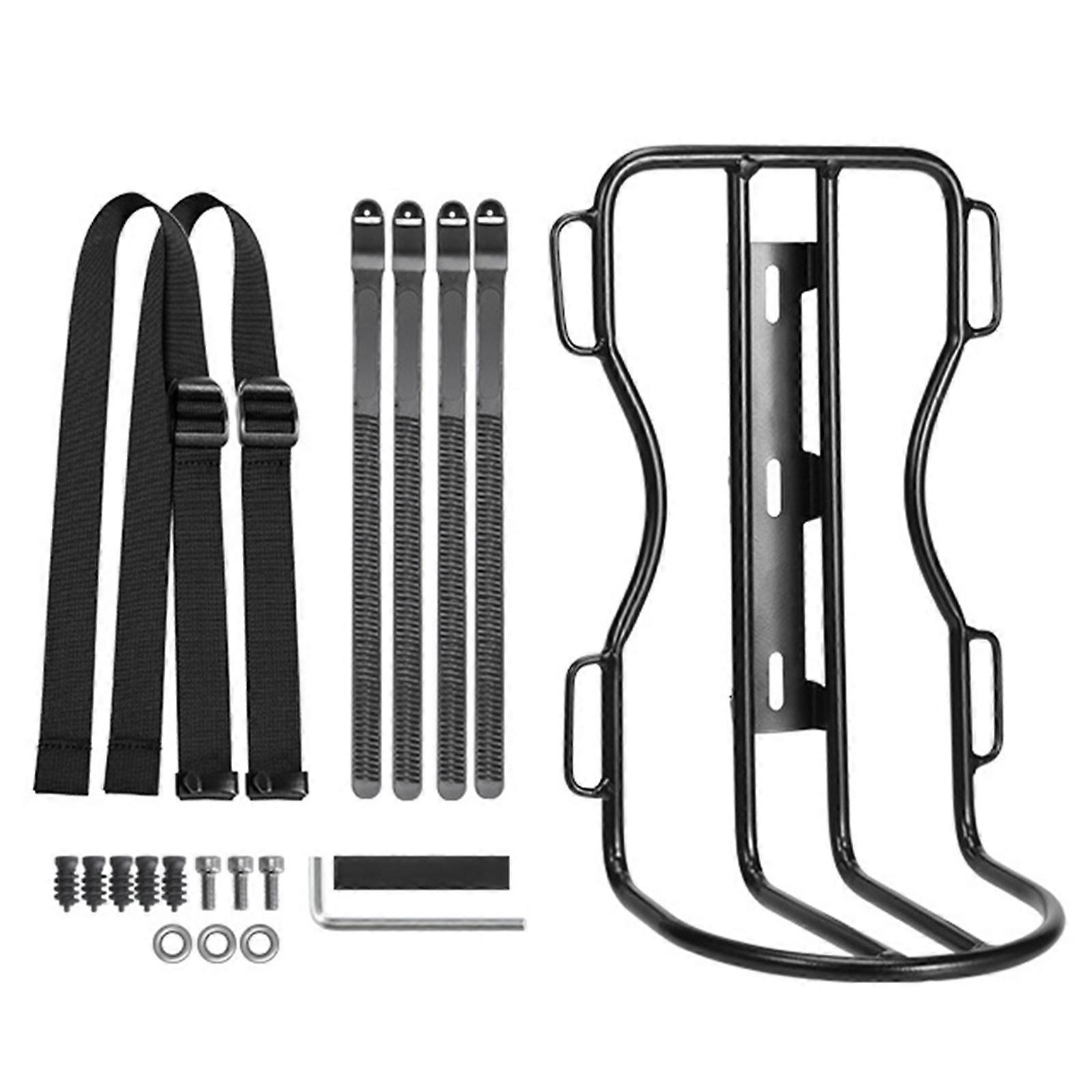 Easy Installation Bike Front Rack Carriers for Commuting Outdoor Biking Metal Front Fork Rack for Bicycles Front Rack Multicolor