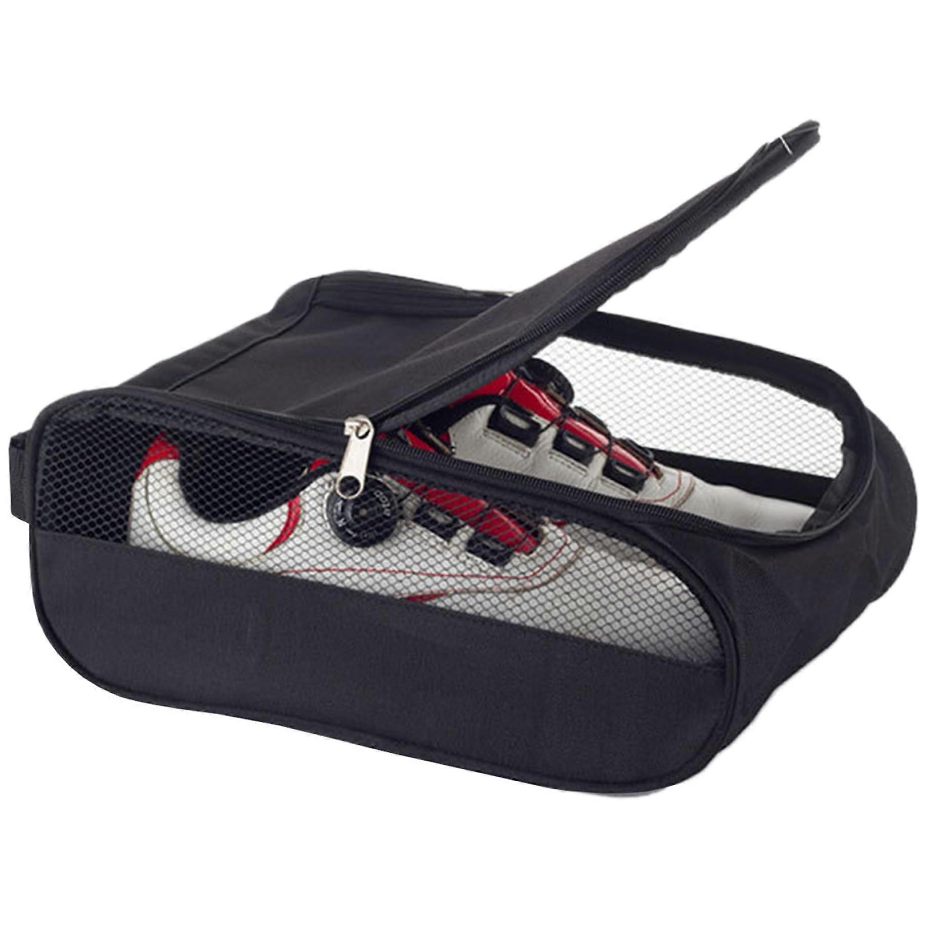 Golf Shoe Bag Waterproof Foldable Travel Case with Handle Breathable Mesh Wide Opening