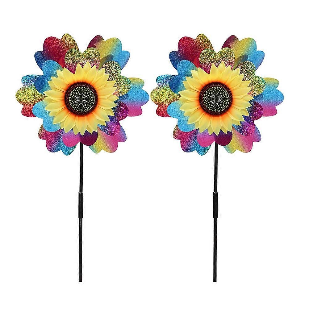 Rainbow Color Ponheels Glittery,Wind Wheels Wind Spinner