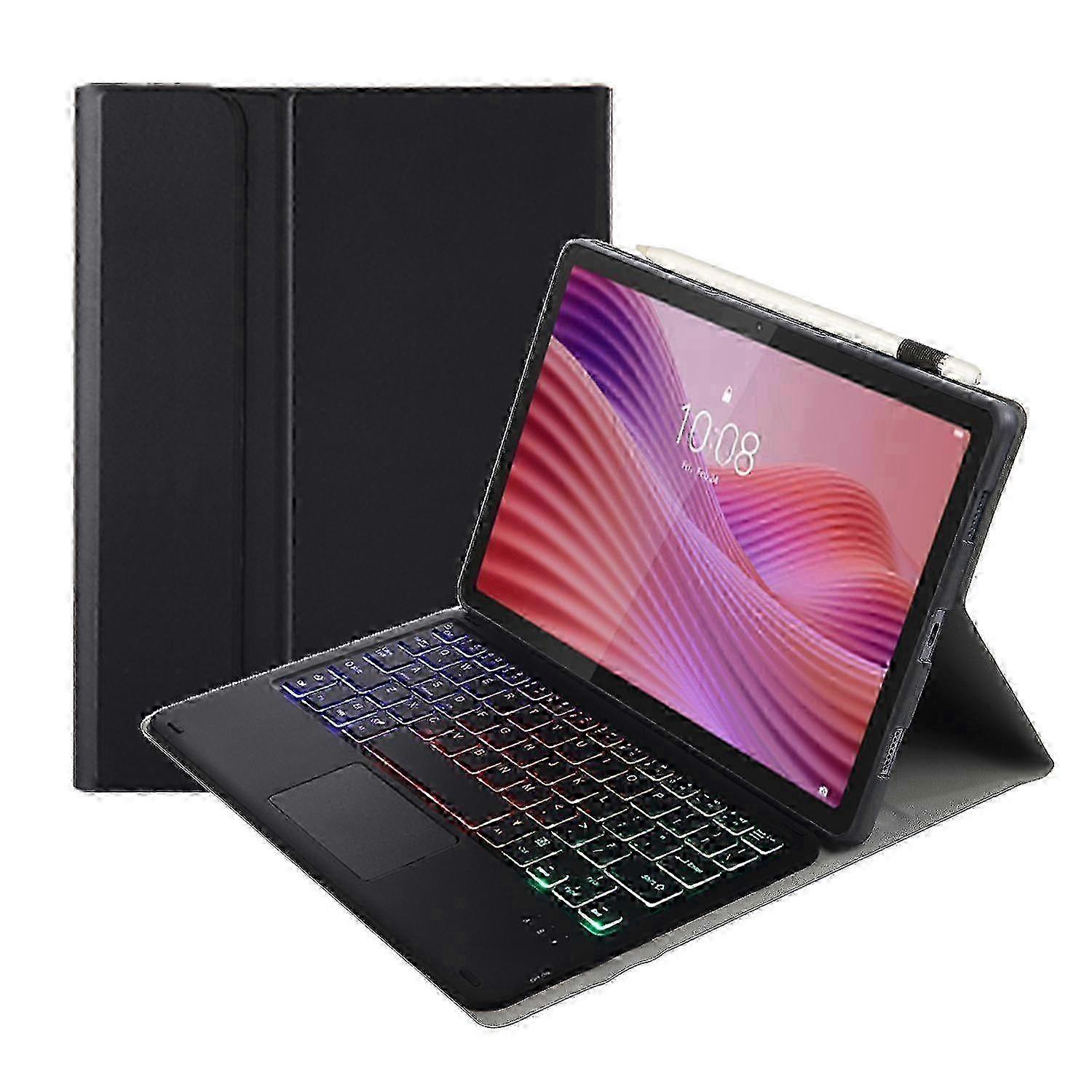 AM29-AS Ultra-thin Detachable Backlight Bluetooth Keyboard Leather Tablet Case with Touchpad