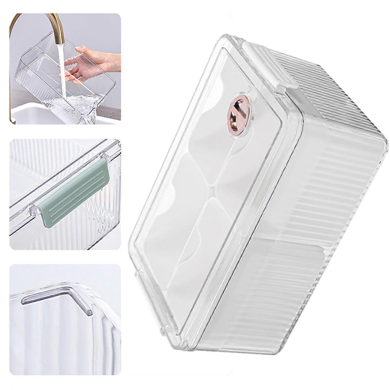 Giyblacko Food Storage Divided Serving Tray With Lid Snackle Box Container Travel Snack Container Removable Compartment Snack Tray For Fruit Candy.