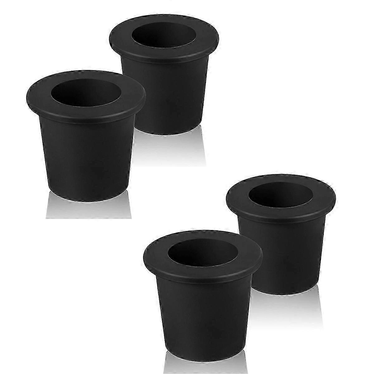 Umbrella hole ring stabilizer for outdoor tables, black