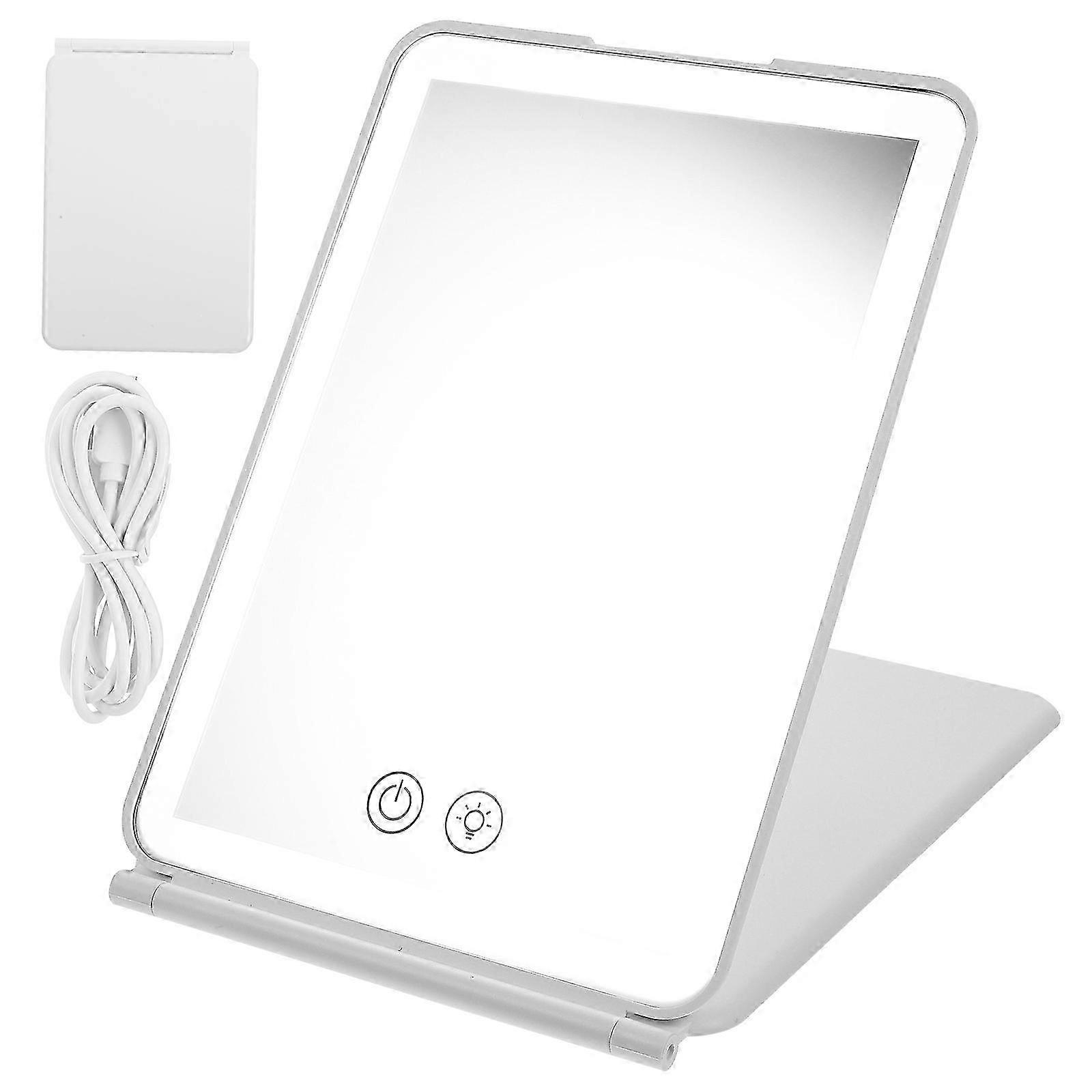 USB Unique Folding Makeup Mirror Touching Light Mirror Bedroom Desktop Mirror