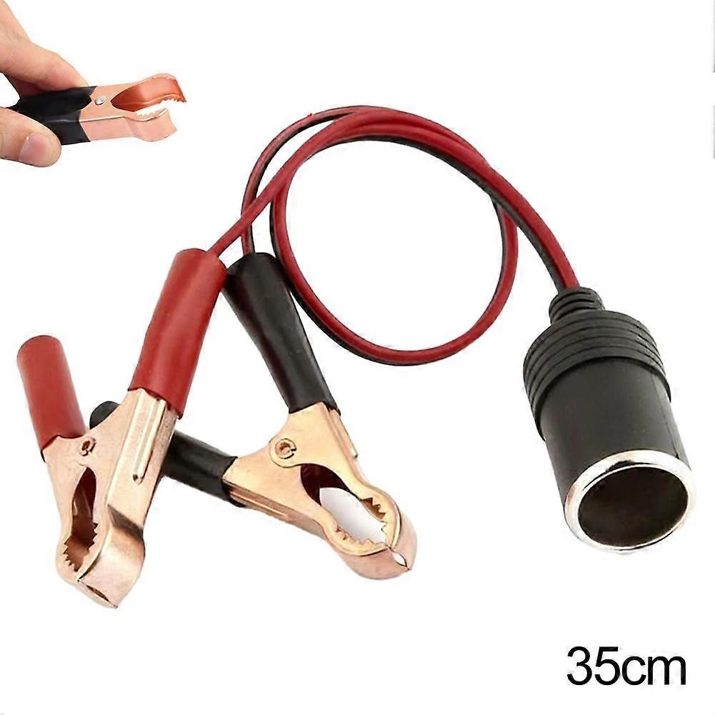 Car Socket 12V Battery To Cigarette Lighter Adapter Alligator Clamp Clip 20A