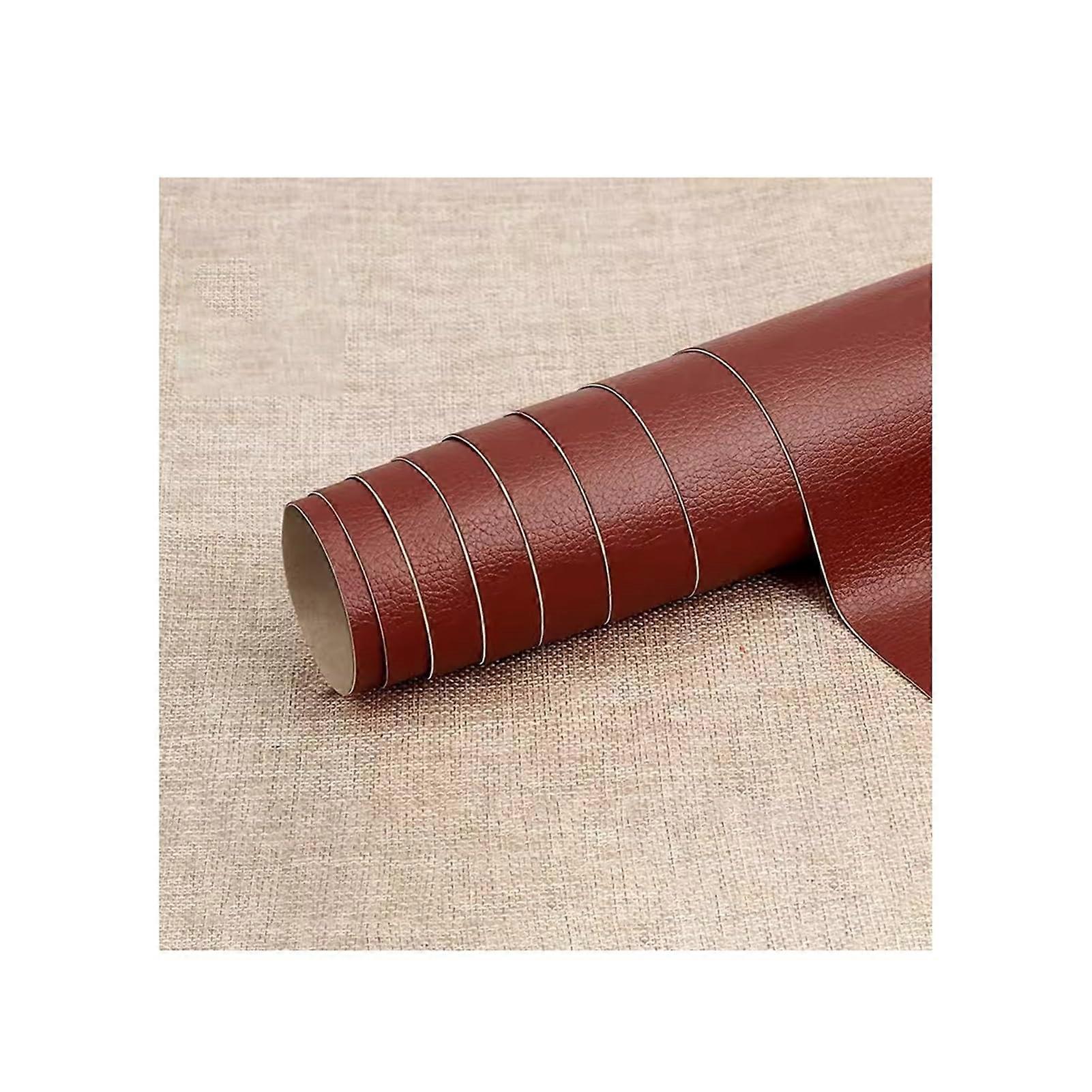 Leather  Patch SelfAdhesive for Sofa Couch Car Seat Handbag Jacket, Brown 9.8x11.8in