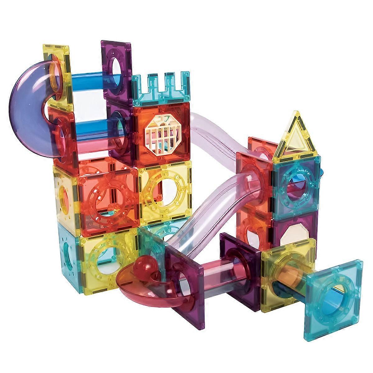 72pcs interactive magnetic construction set - Marble Roller II model, Multicolour