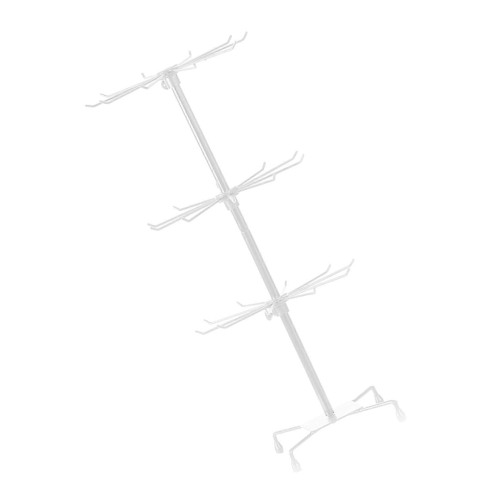 スカーフ帽子ホルダージュエリースタンドを展示するスペース効率の良い回転スタンド小売業者と自社使用のための合金テクスチャ ホワイト