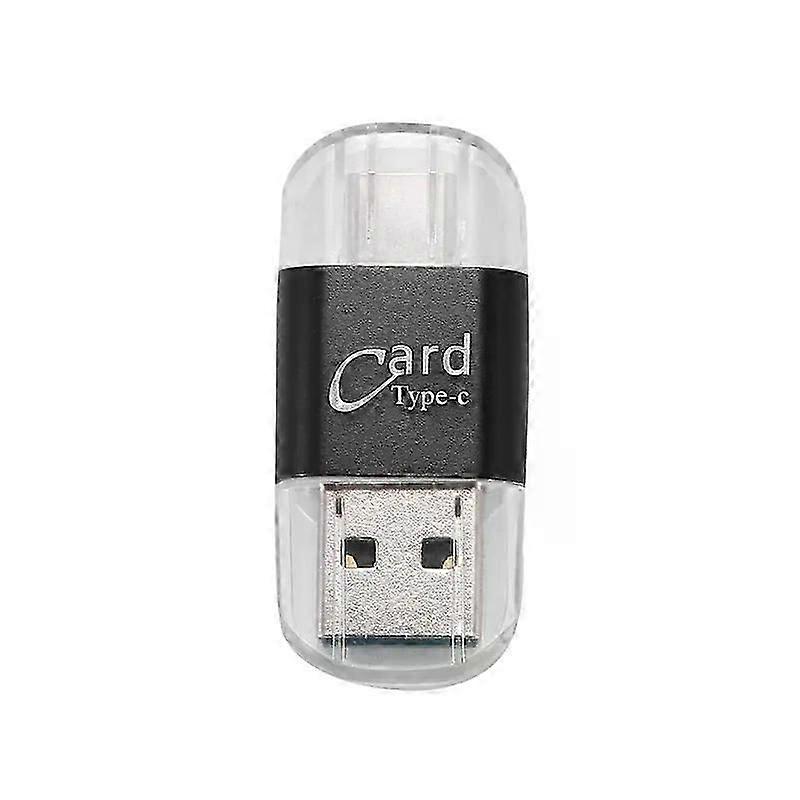 Card Reader Aluminum Usb Type C Otg Micro-sd/tf External Memory Card Reader Adapter For Mobile Phone Computer(black)