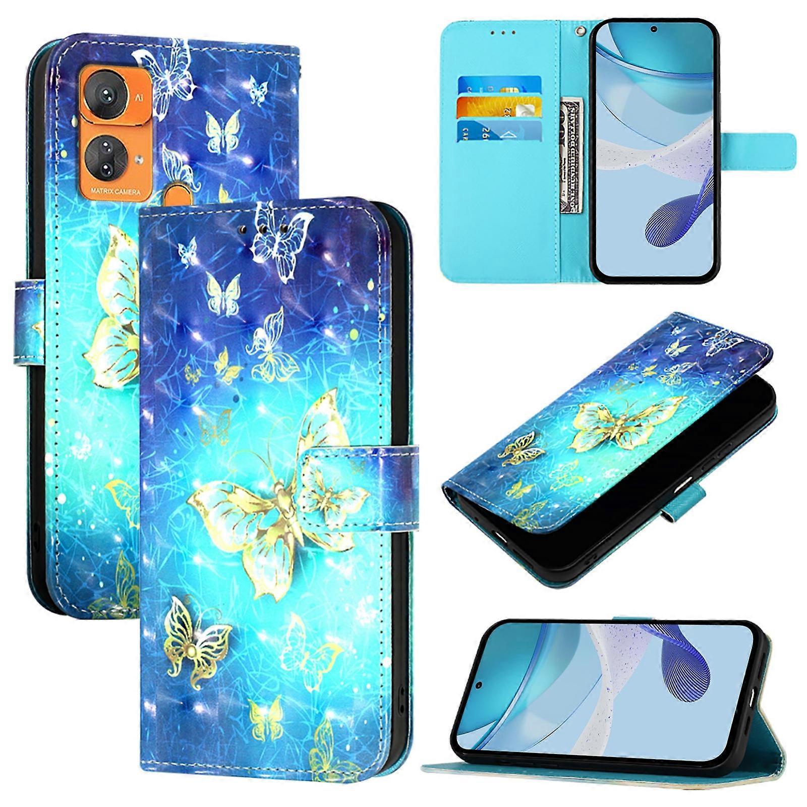 3D Painting Horizontal Flip Leather Phone Case