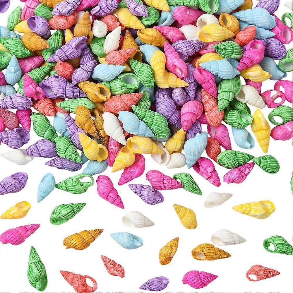 500Pcs Mini Seashells Spril Shell Beads No Hole Random Color Ocean Summer Hawaii Beach Tiny Seashell Colorful Small Sea Shells for Home Wedding Outdoo