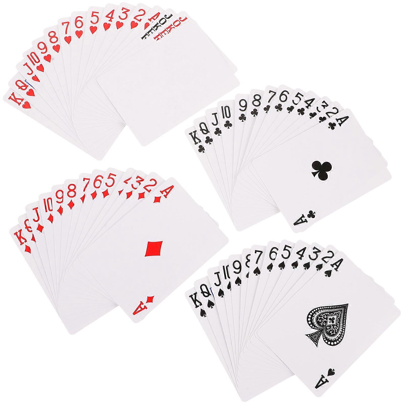 Paper Heat Transfer Poker Cards for Creative DIY Projects 1Set White