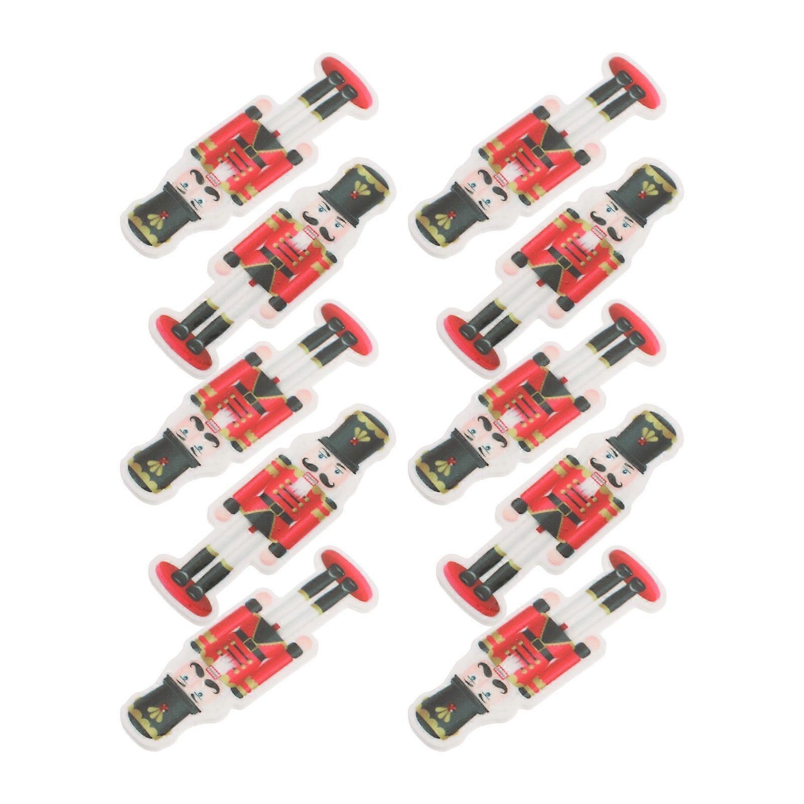 Holiday Nutcracker Fridge Stickers for Kitchen and Cabinet Decor 10Pcs