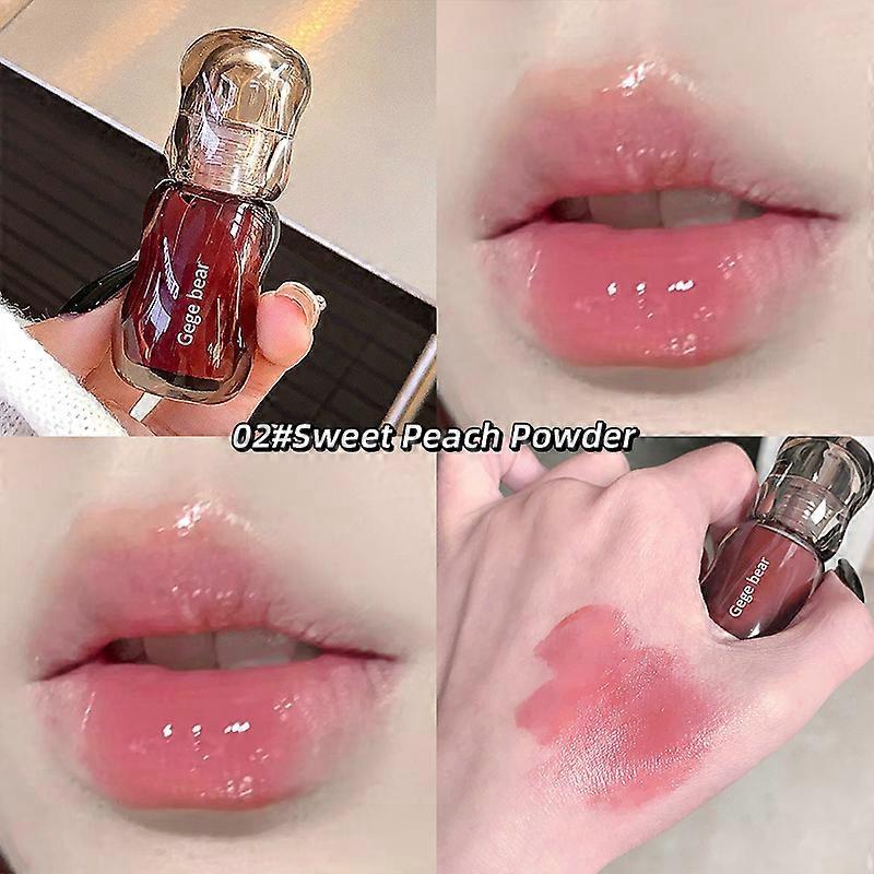 Gege Bear Crystal Gloss Lip Tint �� Autumn/Winter Hydrating Formula, Mirror-Gloss Finish, Youthful Plumping Effect