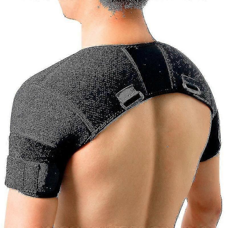 Double Layer Shoulder Brace for Rotator Cuff Support, Hot Therapy Wrap for Pain Relief