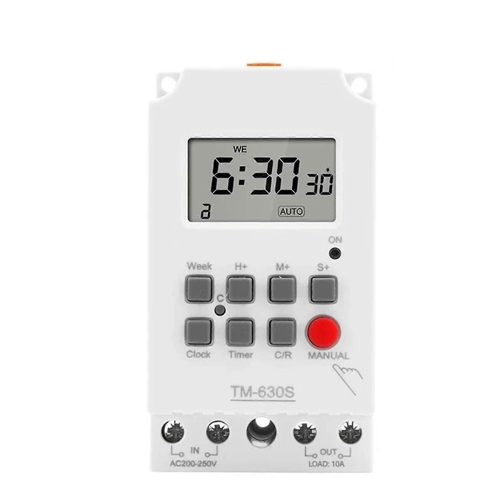 Digital Timer Switch AC 220V DC 12V 24 Hour 7 Day Programmable Time Relay with Weekly Settings
