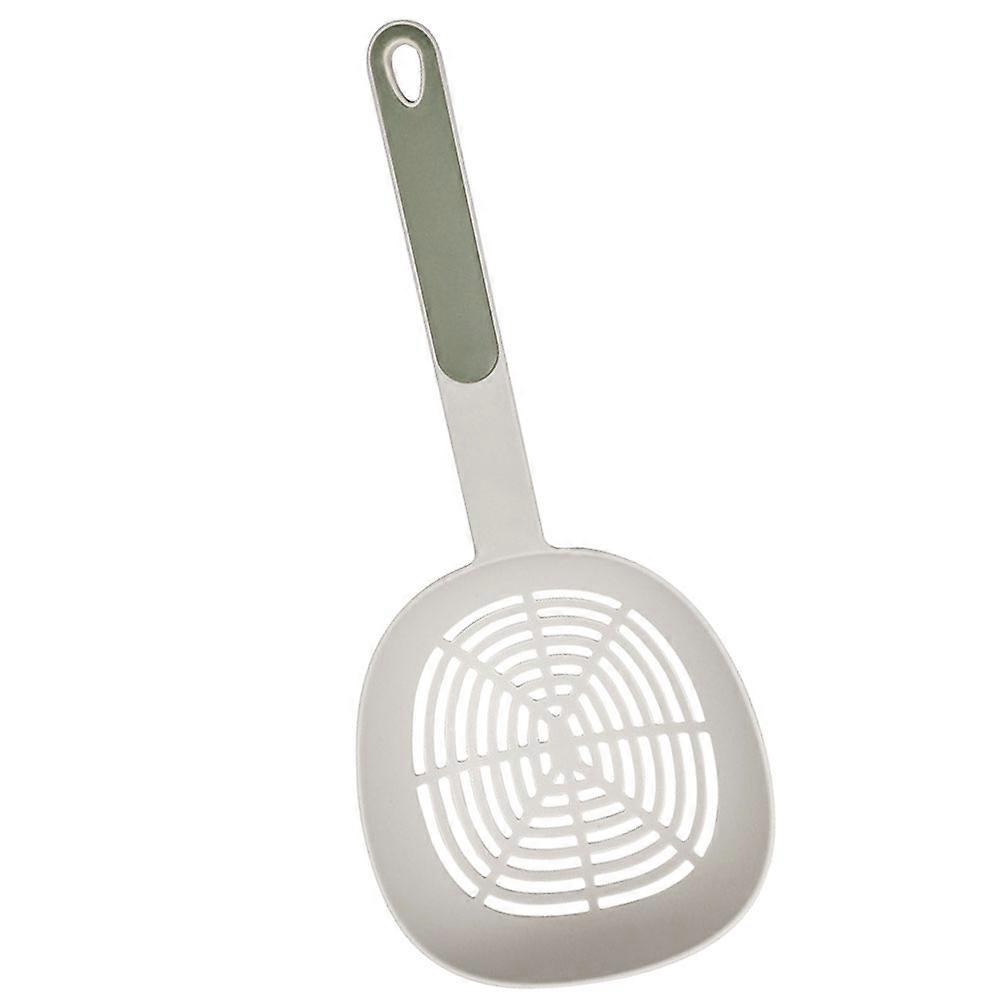 Long Handle Strainer Spoon Practical Slotted Spoon for Cooking 5Pcs Green