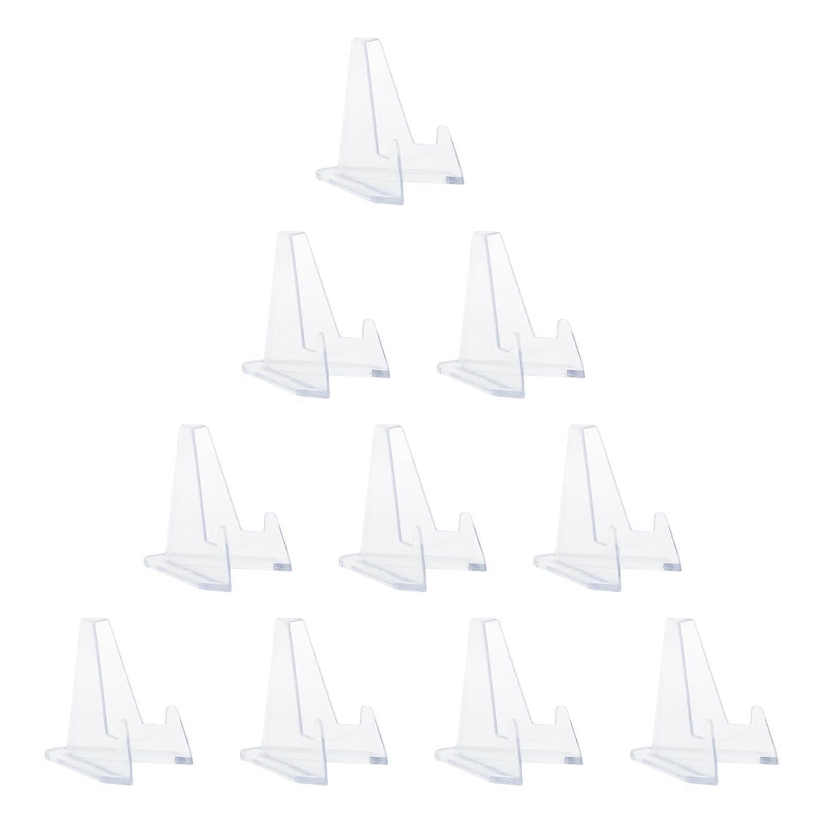 Acrylic Coin Display Stand Set of 10, Clear Easel Holder for Coins Medals Watches and Collectibles