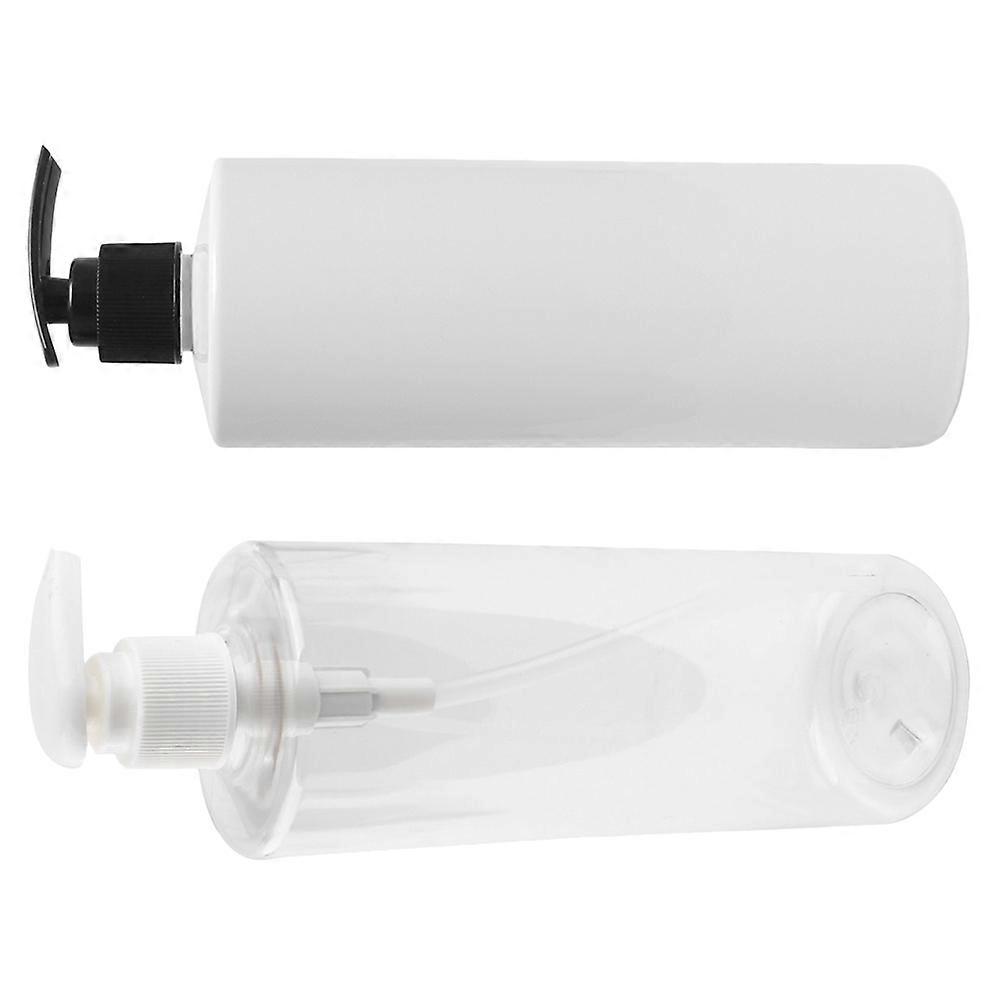 Shampoo Dispenser Empty Lotion Bottles for Storage 2Pcs 500Ml White Pump