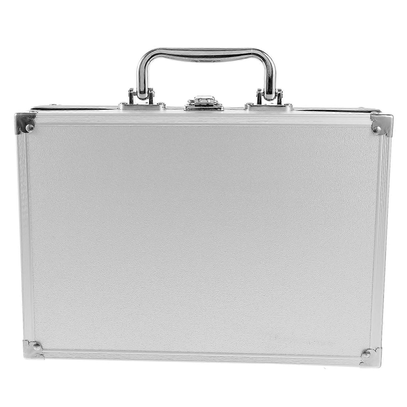 Lockable Aluminum Tool Case with Adjustable Dividers, Durable Compact Briefcase for Tools and Cosmetics