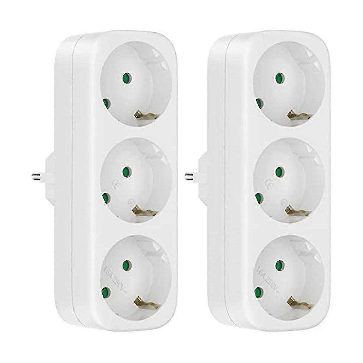 Multi Socket Without Cable, 250V/16A Socket Adapter, Portable Sockets, 3680W Converter Socket EU Pl