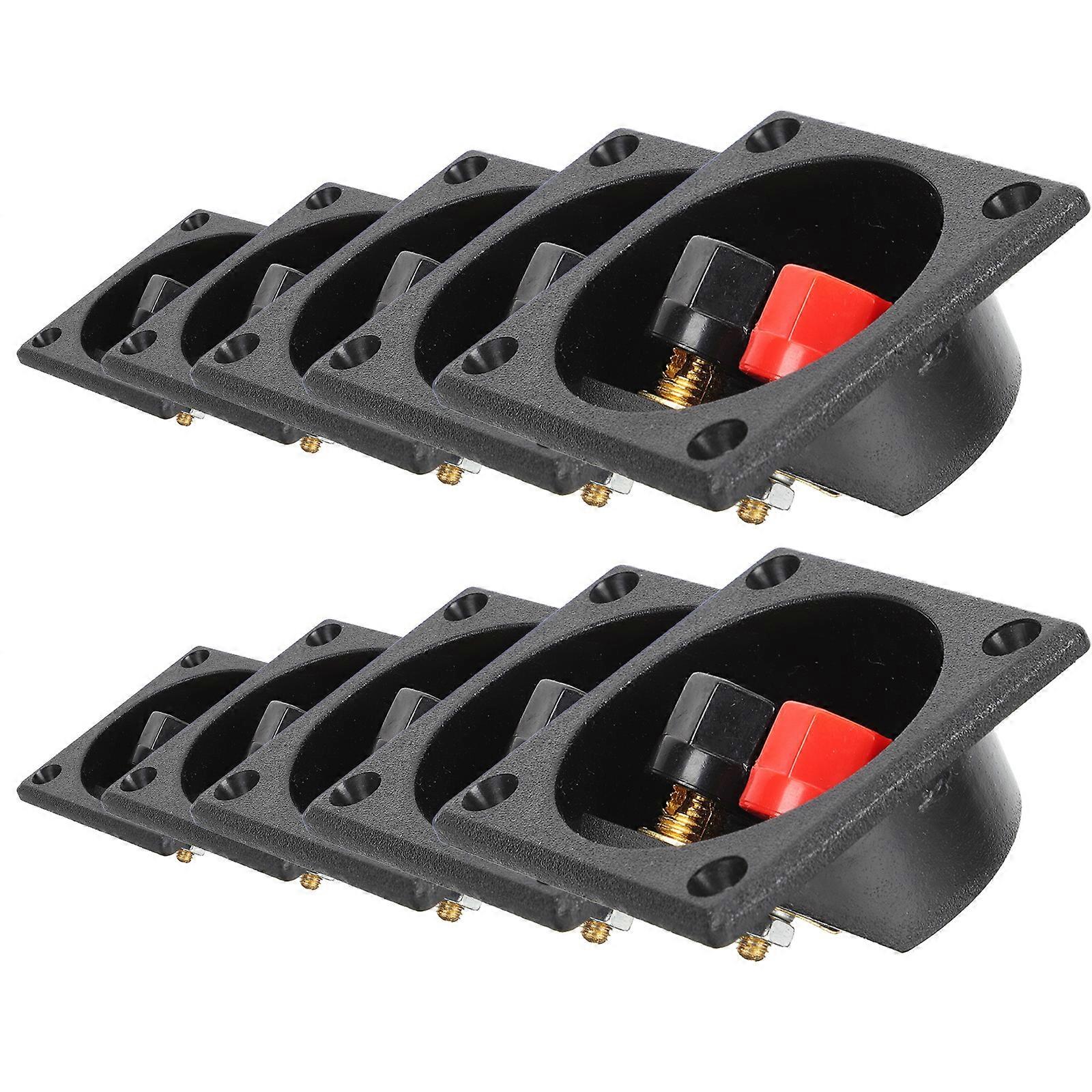 Car Speaker Box Wire Connector 50Pcs With Binding Post Terminals For Audio Durable Black Color