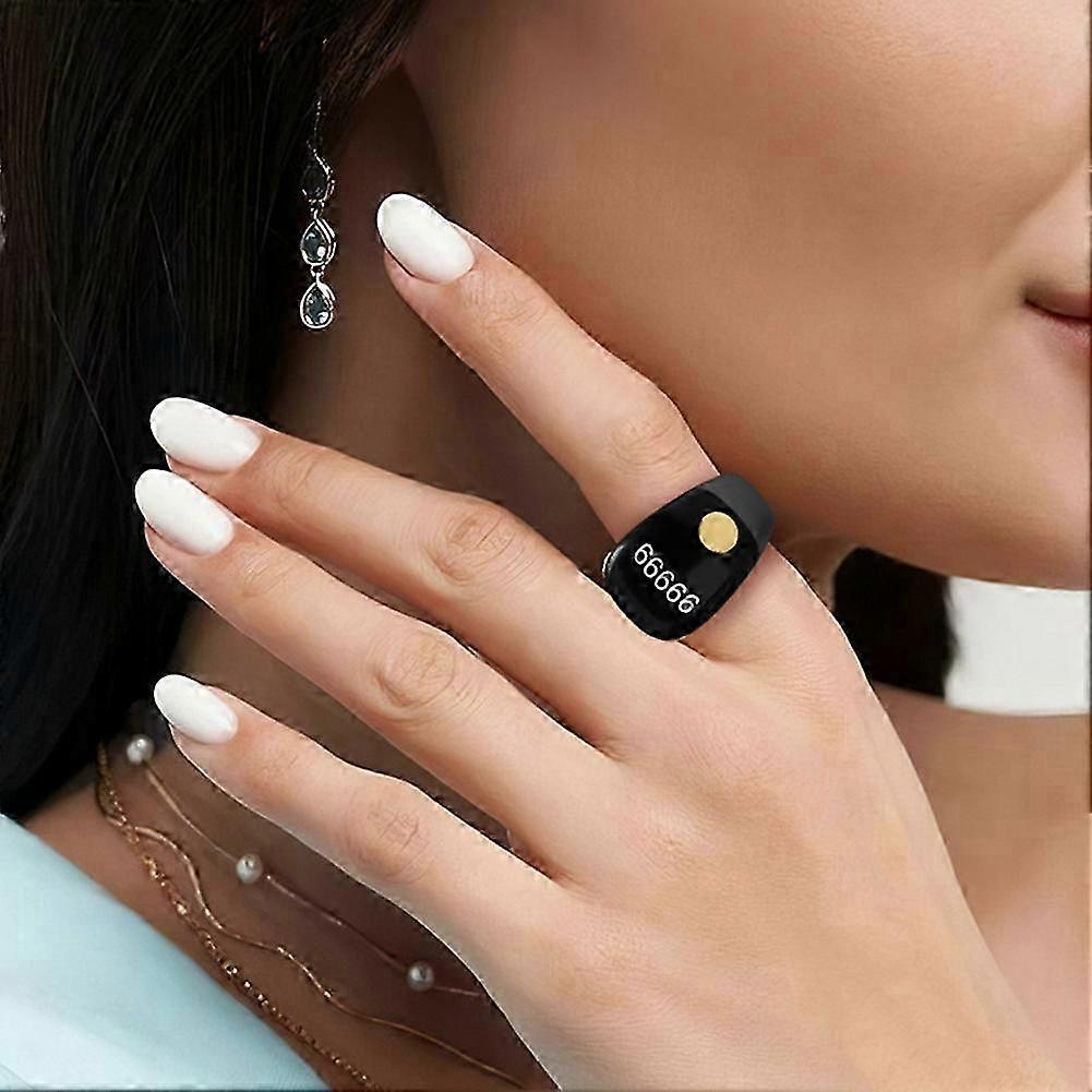 Digital Finger Counter Intelligent APP Counting Type-C Rechargeable Smart Ring BLE Electronic Counter Black
