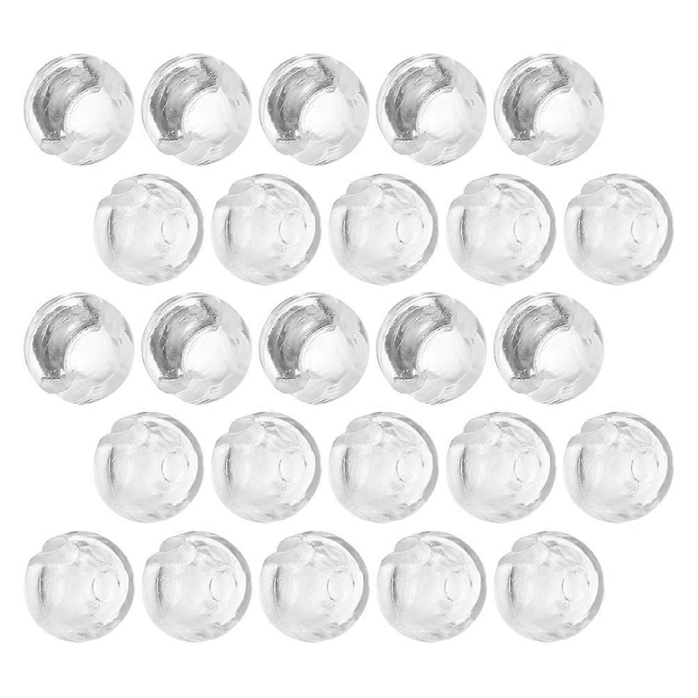 Transparent Beaded Chain Crimp Stop for Blinds 30Pcs Set