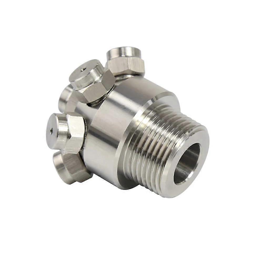 304 Stainless Steel MultiHead Spray Nozzle, Solid Cone Fogging for Dust Control and Tank Cleaning
