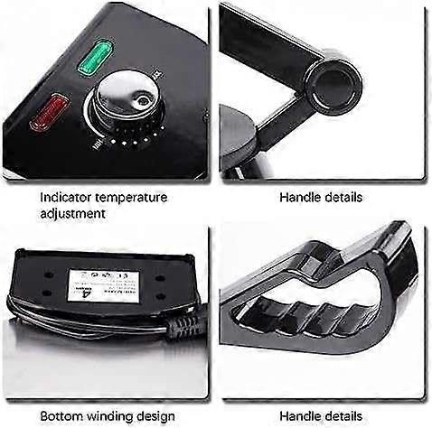 Electric Pancake Maker with DoubleSided Heating, 12 Inch NonStick Plate and Temperature Control