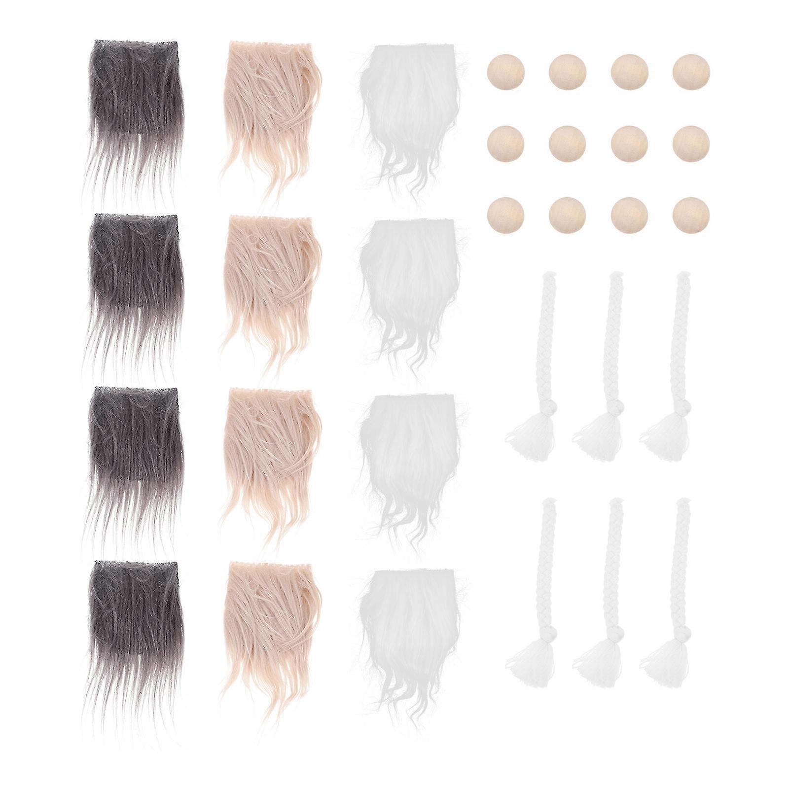 Cotton Pre-Cut Gnome Beard Beard Material for DIY 1Set White