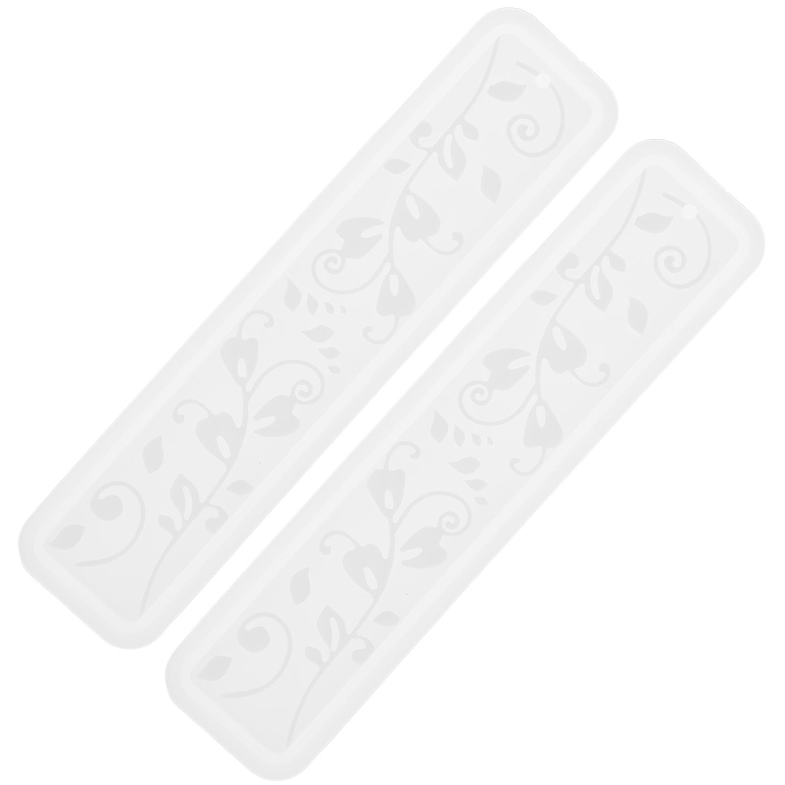 Silicone Mold for Making 2Pcs Bookmarks for Craft Enthusiasts in White with Bookmark Making Function