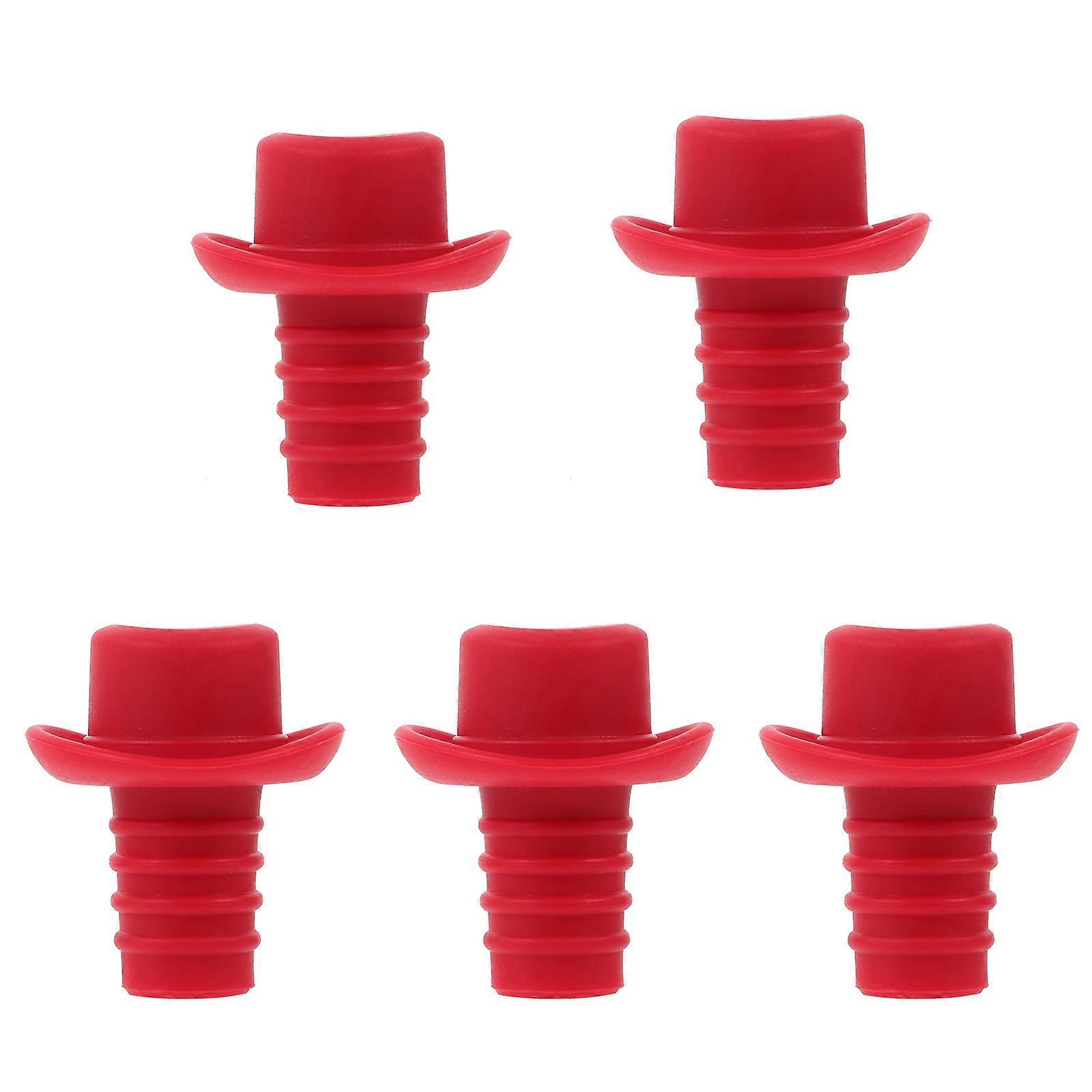 Silicone Closure Hat Shaped for 5Pcs Beverage Preservation