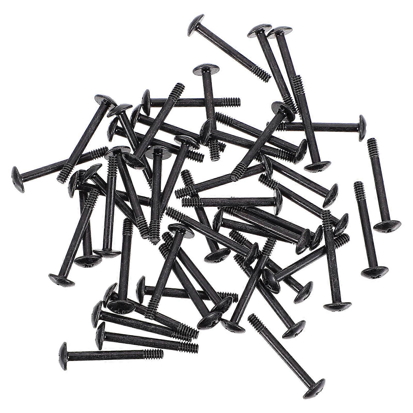 Durable 50Pcs Computer Case Fan Screws Round Head Iron Material For Professionals And Personal Users