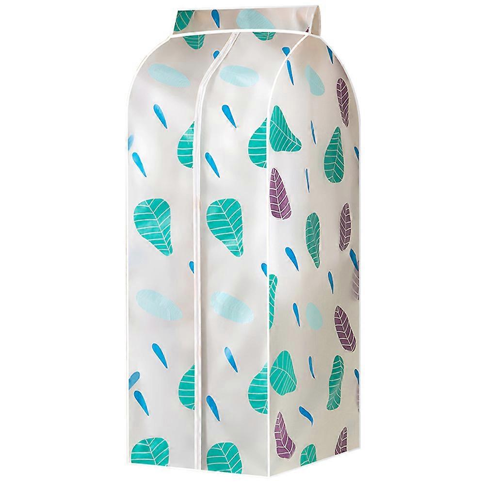 Green Cover for Clothes 3Pcs Peva Leaf Pattern Garment Dust Bags