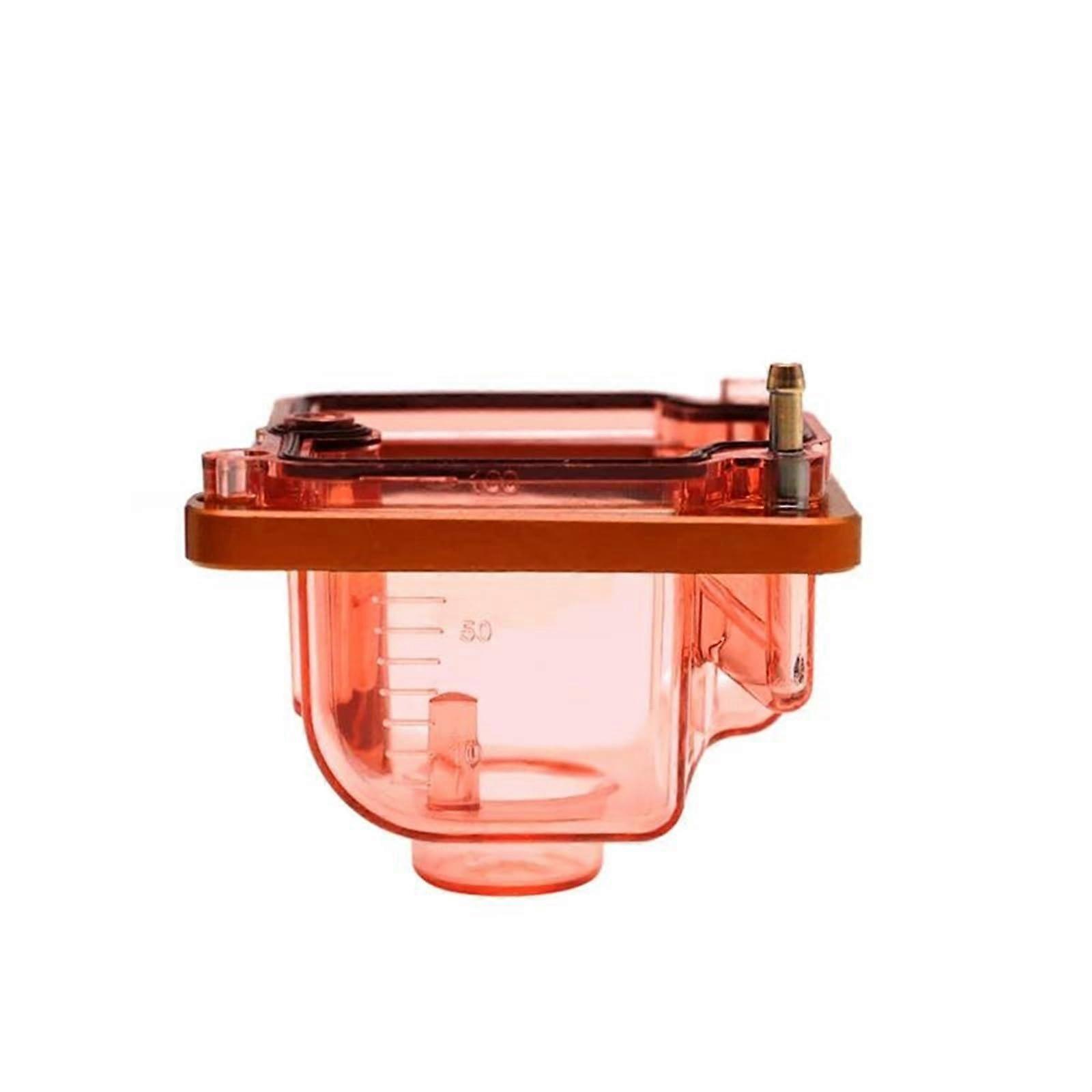Motorcycle Carburetor Float Bowl Transparent Removable Oil Cup Durable Replacement Part Orange