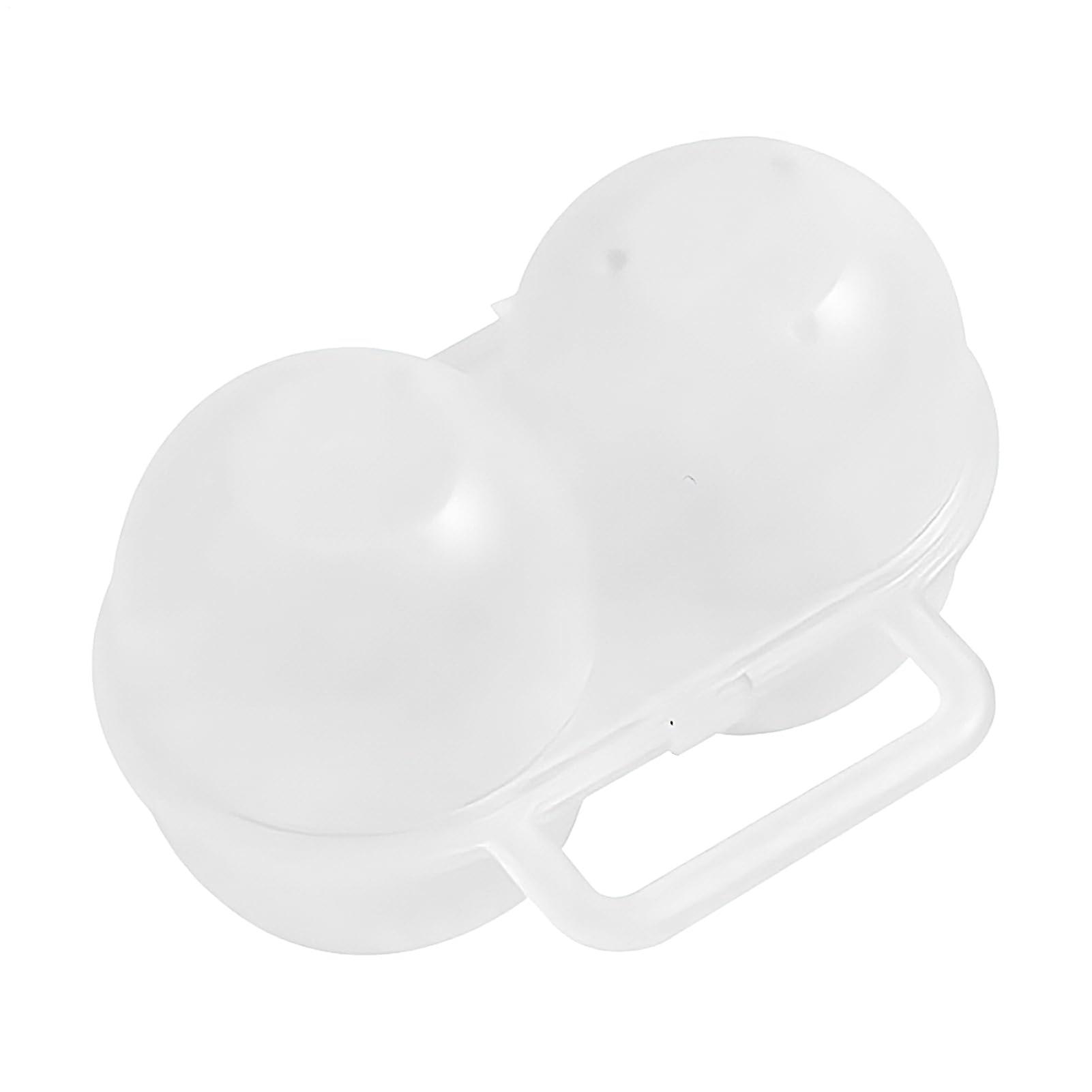Egg Storage Container with SpillProof Clip and Handle, Shockproof Clear Egg Holder for Camping
