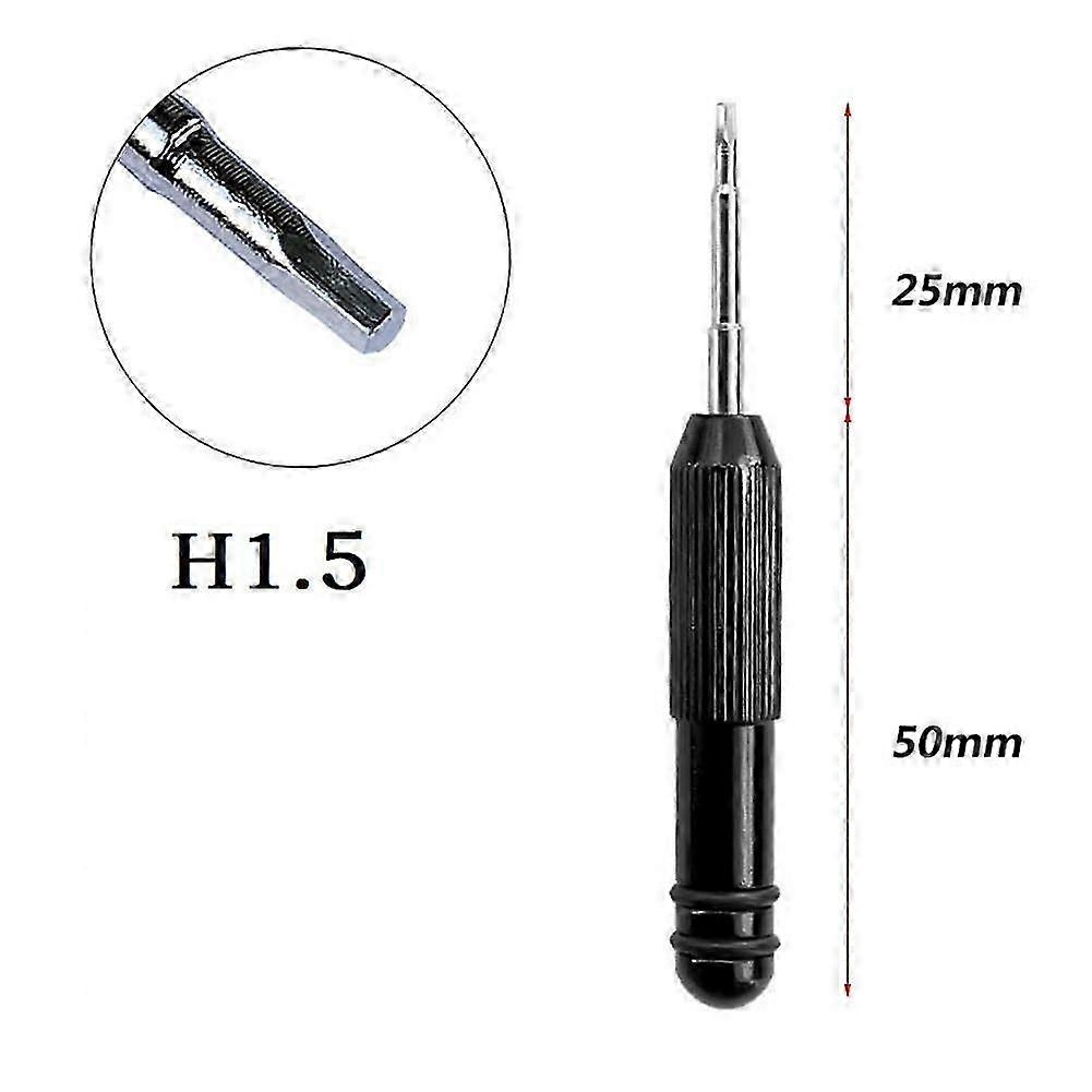 2025 Hex Screwdriver 75MM Black/Silver H1.5mm Small Super Hard