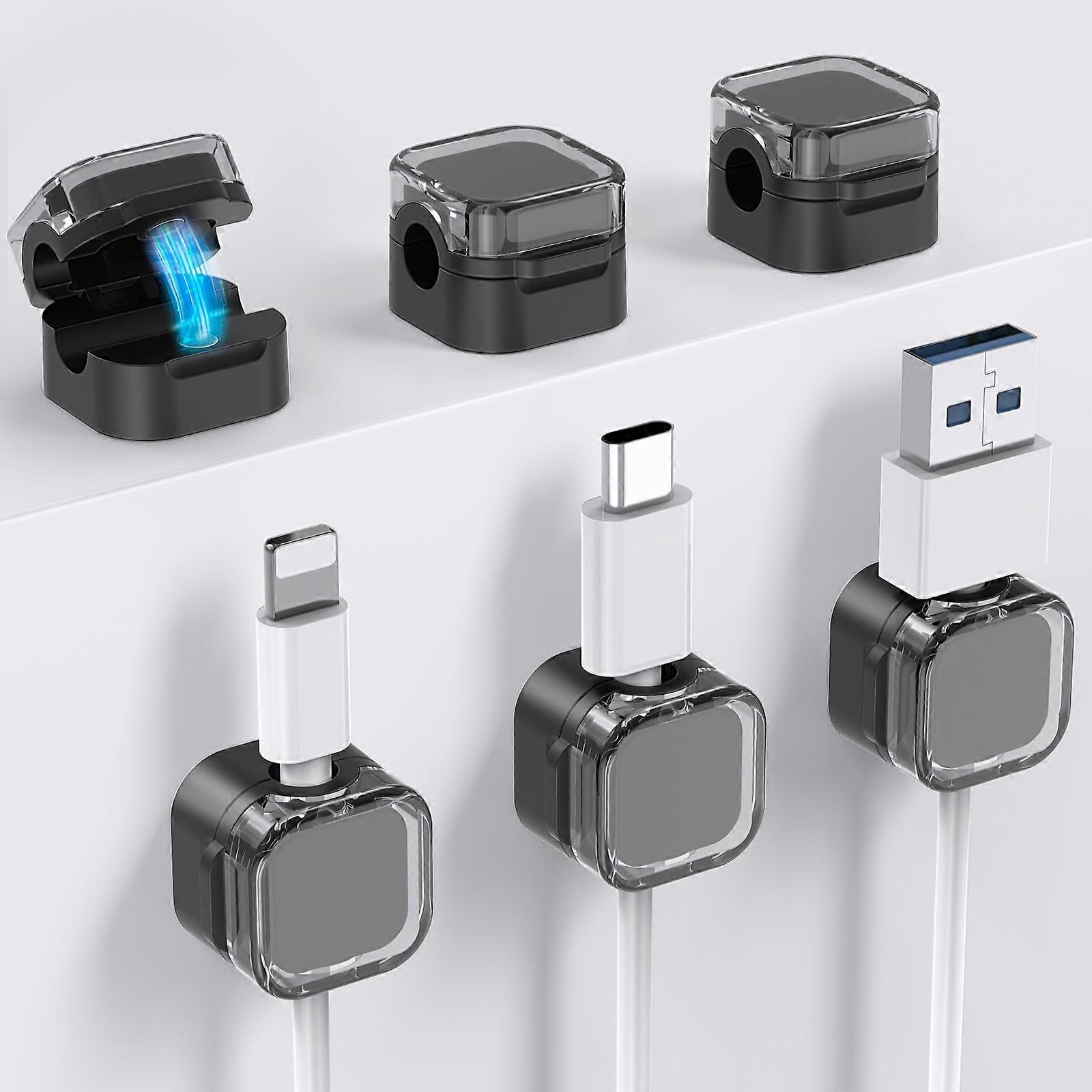 AHASTYLE WG159 6PCS Magnetic Cable Organizer Multi-Function Desktop Wire Management System