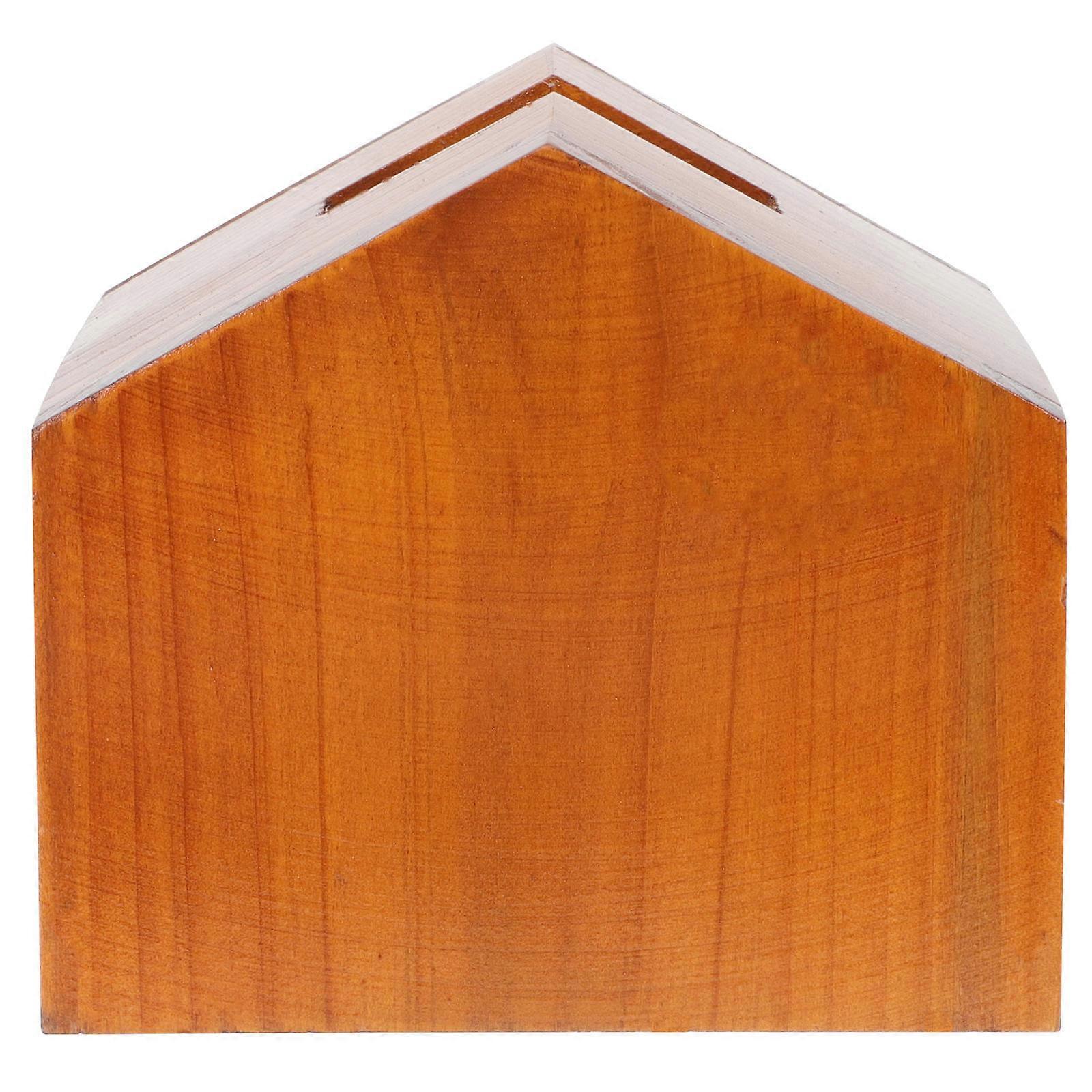 Rustic Wood Tissue Box Cover for Storage Coffee Color