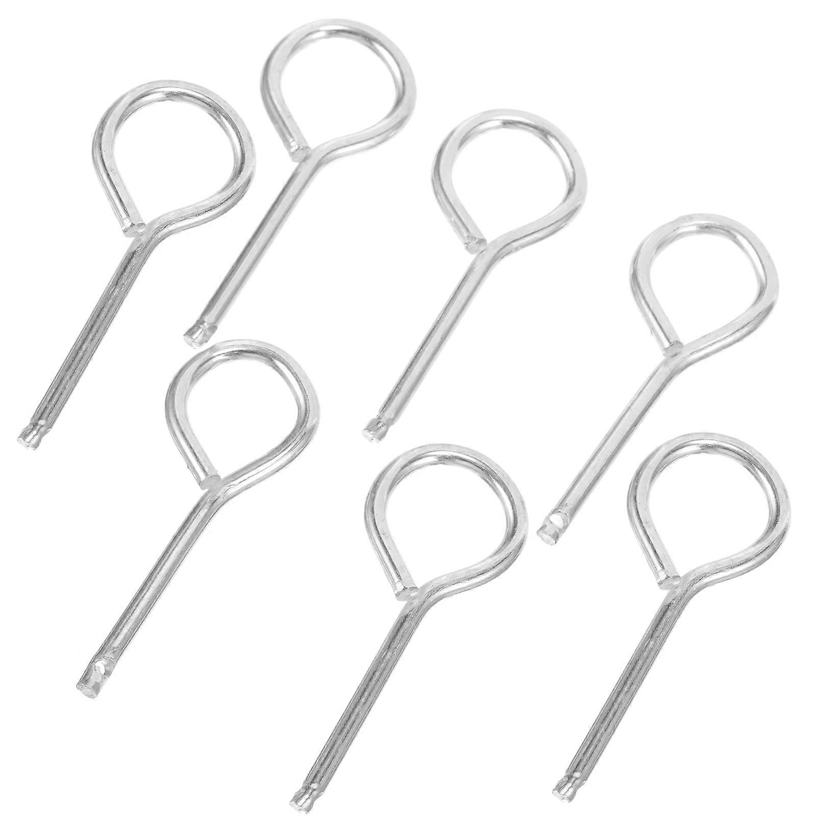 Fire Extinguisher Lock Pins for Protection 10Pcs Silver Iron Pull Pins