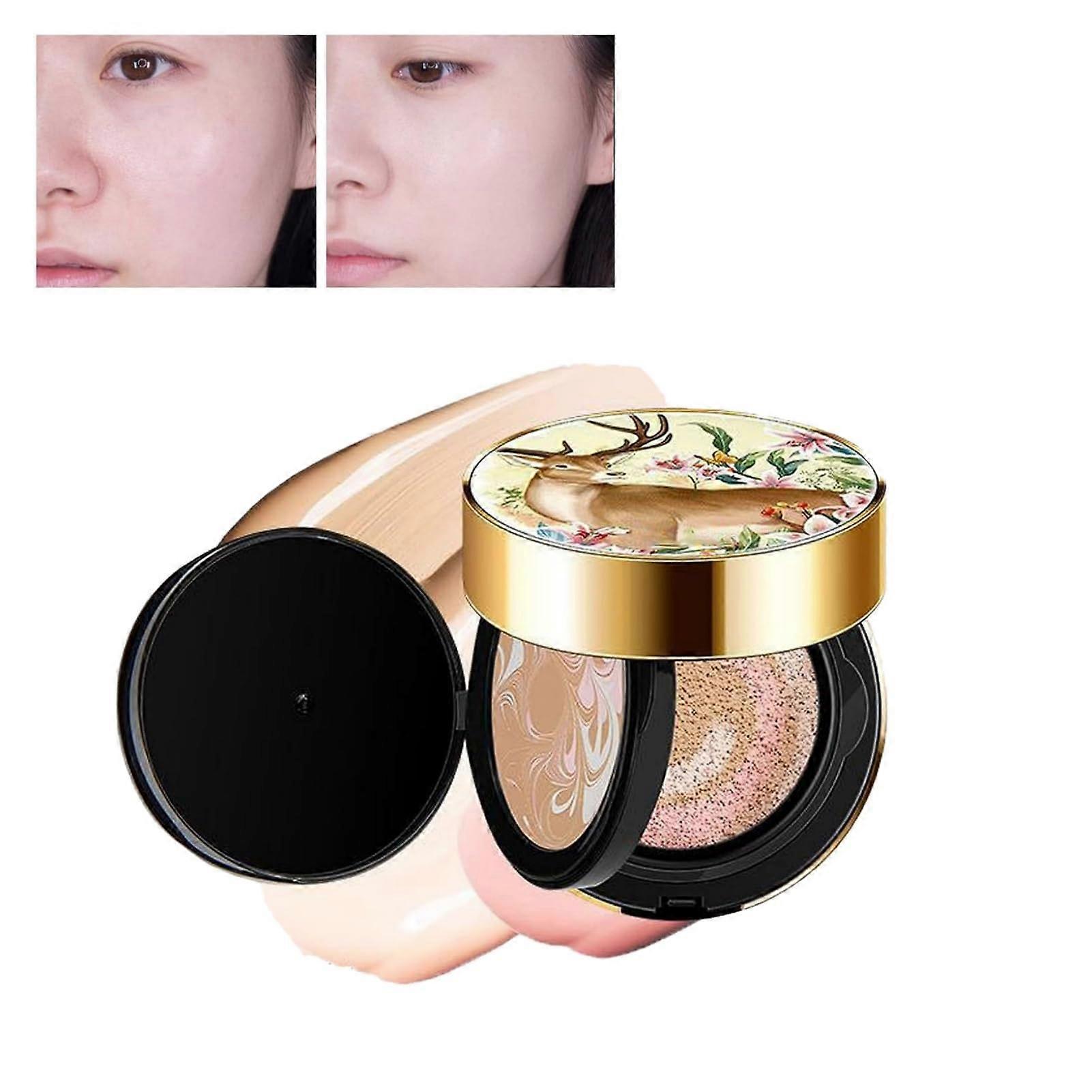 Moisturizing Double Layer Cushion Foundation with SPF, Natural Coverage and Long Wear Concealer