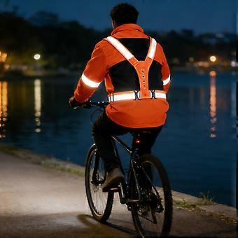 Reflektierende Sicherheitsweste für optimale Sichtbarkeit bei schlechten Lichtverhältnissen dank LED-Technologie, geeignet für Läufer, Radfahrer und Outdoor-Aktivitäten (mehrfarbig).