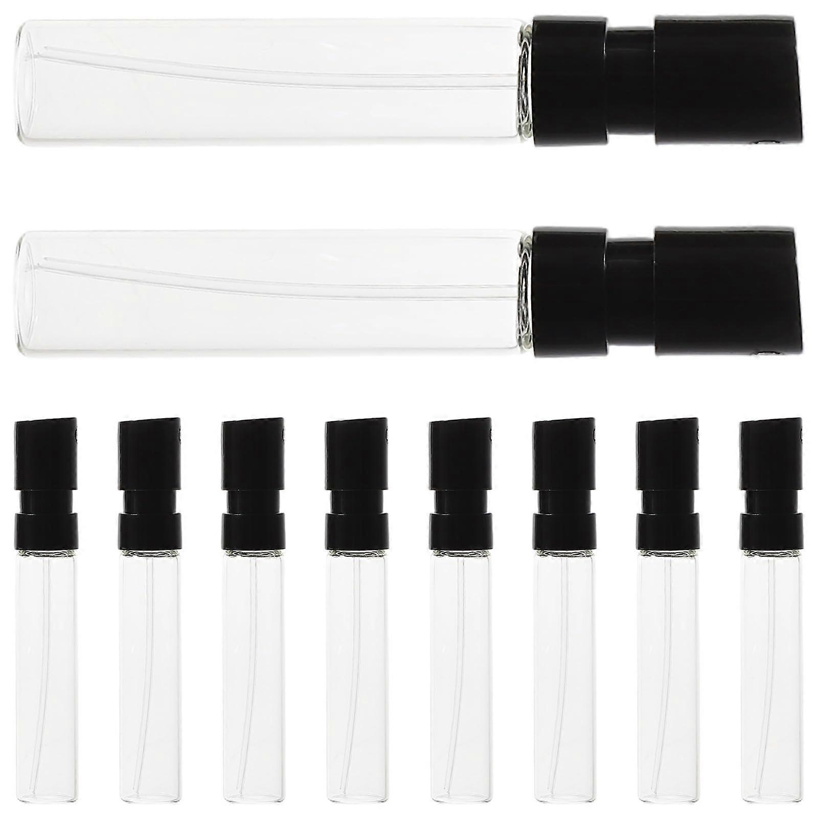 10pcs Refillable Mini Glass Perfume Atomizers Travel Spray Bottles Fine Mist Vials 2ml