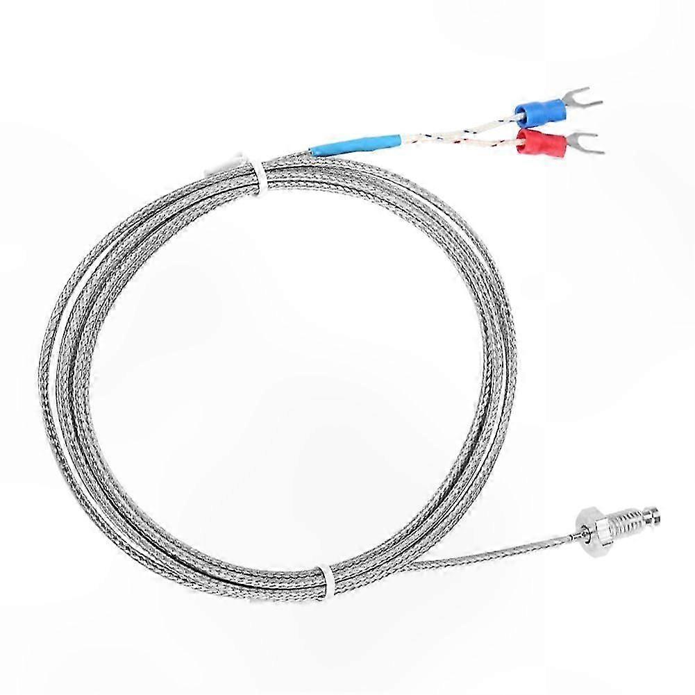 K-Type Thermocouple Sensor Wire, M6 Fine Thread Screw, Temperature Range 0-400, 2 Meter Length